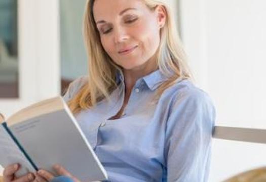 Woman reading a book