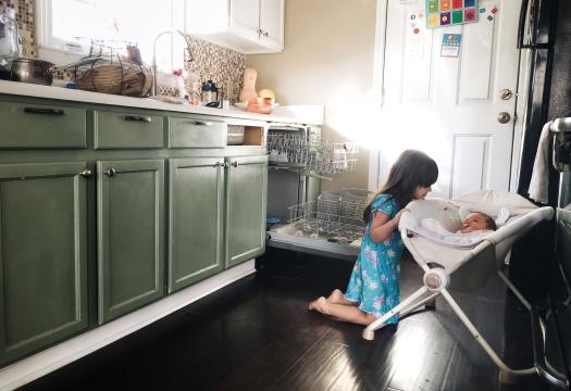 Clean hardwood floor