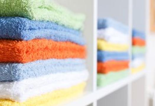 Organized linen closet