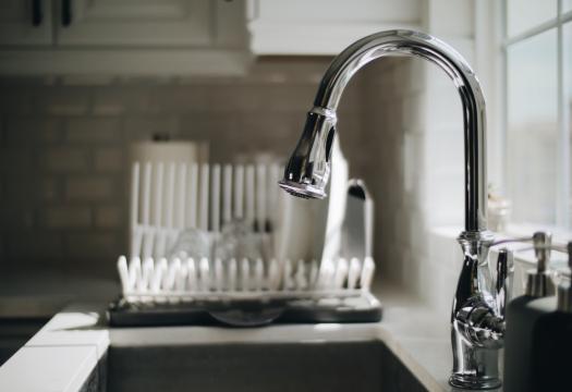 clean and shiny sink