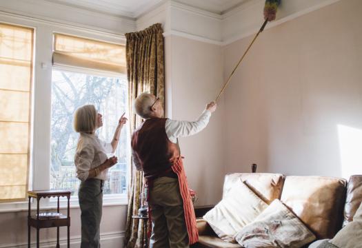 Senior man is helping his wife with the housework | Merry Maids