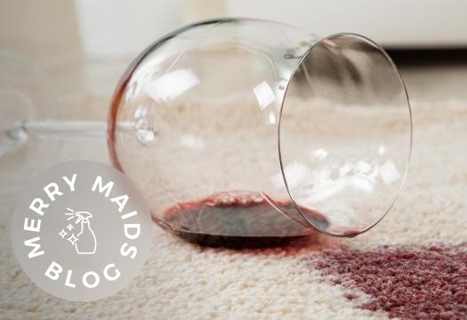 wine spilling on carpet